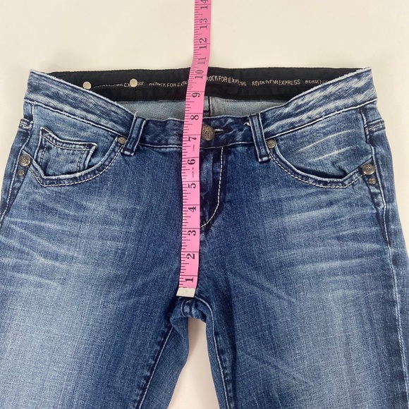 ReRock for Express Distressed Jeans Boot Size 8 - Picture 5 of 8